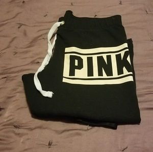 PINK BY VICTORIA'S SECRET BLACK SKINNY SWEATS